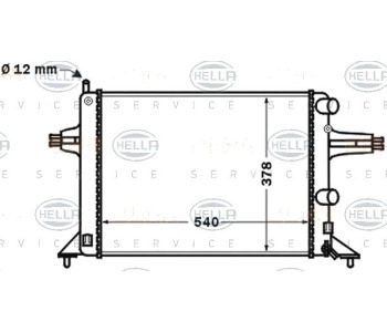 Воден радиатор HELLA за OPEL ASTRA G (F35_) комби от 1998 до 2009