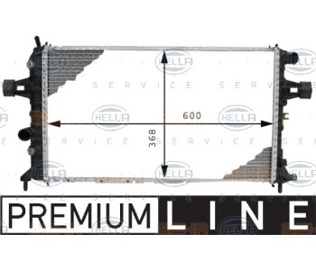 Воден радиатор HELLA за OPEL ASTRA G (F69_) седан от 1998 до 2009