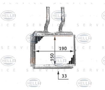 Топлообменник HELLA за OPEL COMBO B (71_) от 1994 до 2001