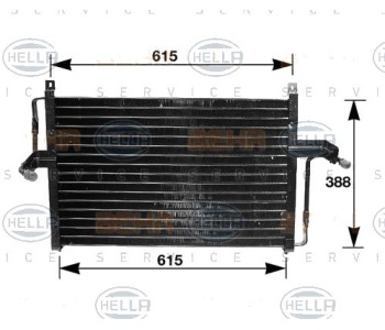 Кондензатор климатизации HELLA за OPEL SENATOR B (V88) от 1987 до 1993