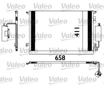 Кондензатор климатизации VALEO за OPEL VECTRA C SIGNUM (Z03) хечбек от 2003 до 2009