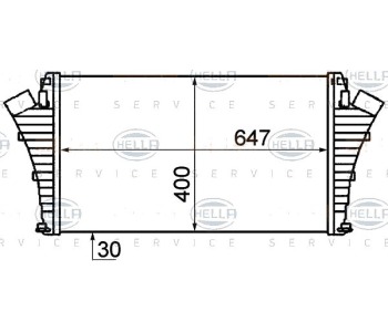 Интеркулер HELLA за OPEL VECTRA C (Z02) комби от 2003 до 2009