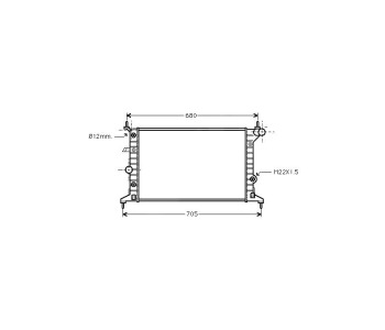 Воден радиатор P.R.C за OPEL VECTRA B (J96) седан от 1995 до 2002