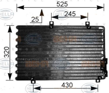 Кондензатор, климатизация HELLA 8FC 351 036-741 за LANCIA DEDRA (835) седан от 1989 до 1999