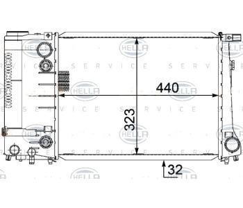 Воден радиатор HELLA за BMW 3 Ser (E30) комби от 1987 до 1994