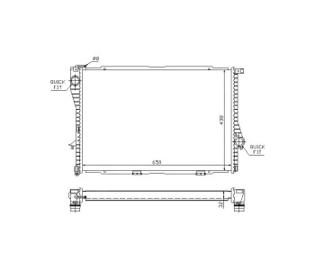 Воден радиатор TOP QUALITY за BMW 5 Ser (E39) комби от 1997 до 2004