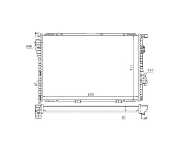 Воден радиатор TOP QUALITY за BMW 5 Ser (E39) комби от 1997 до 2004