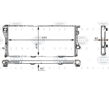 Воден радиатор HELLA за BMW 5 Ser (E39) комби от 1997 до 2004