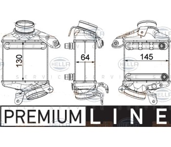 Интеркулер (охладител за въздуха на турбината) HELLA 8ML 376 746-431 за BMW 6 Ser (F13) купе от 2010