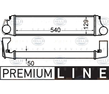 Интеркулер (охладител за въздуха на турбината) HELLA 8ML 376 776-131 за BMW 3 Ser (E46) комби от 2001 до 2005