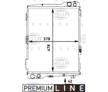 Воден радиатор HELLA за AUDI 80 Avant (8C, B4) от 1991 до 1996