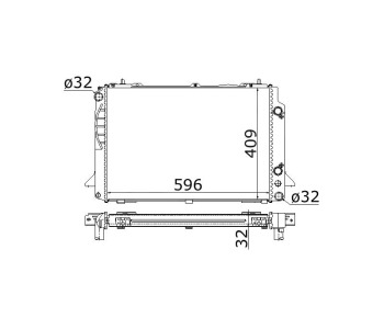 Воден радиатор TOP QUALITY за AUDI 80 кабриолет (8G7, B4) от 1991 до 2000