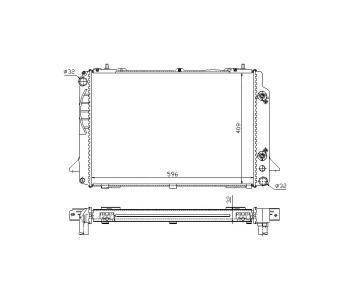 Воден радиатор TOP QUALITY за AUDI 80 кабриолет (8G7, B4) от 1991 до 2000