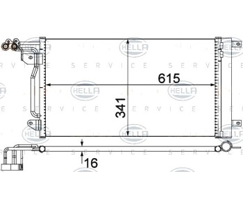 Кондензатор, климатизация HELLA 8FC 351 309-134 за AUDI A1 Sportback (8XA, 8XF) от 2011 до 2018