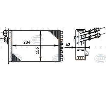 Топлообменник, отопление на вътрешното пространство HELLA 8FH 351 311-021 за VOLKSWAGEN BEETLE (9C1, 1C1) от 1998 до 2010