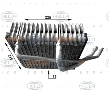 Изпарител, климатична система HELLA 8FV 351 210-771 за AUDI A3 (8L1) от 1996 до 2003