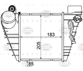 Интеркулер HELLA за AUDI A3 (8L1) от 1996 до 2003