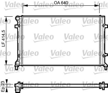 Воден радиатор VALEO за AUDI A3 кабриолет (8P7) от 2008 до 2013