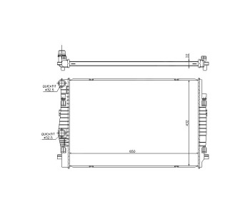 Воден радиатор TOP QUALITY за SEAT LEON ST (5F8) комби от 2013