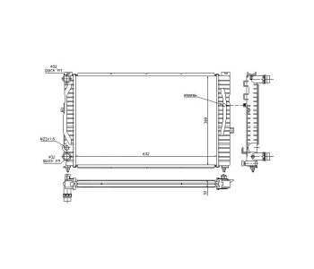 Воден радиатор TOP QUALITY за AUDI A4 (8D2, B5) от 1994 до 2001