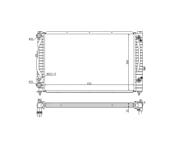 Воден радиатор TOP QUALITY за AUDI A4 (8D2, B5) от 1994 до 2001