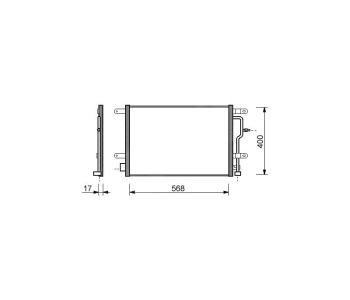 Кондензатор климатизации TOP QUALITY за AUDI ALLROAD (4BH, C5) от 2000 до 2005