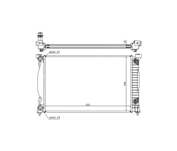 Воден радиатор TOP QUALITY за AUDI A4 (8E2, B6) от 2000 до 2004