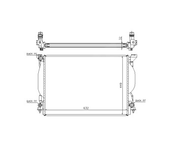 Воден радиатор TOP QUALITY за AUDI A4 (8E2, B6) от 2000 до 2004