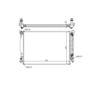 Воден радиатор TOP QUALITY за AUDI A4 (8EC, B7) от 2004 до 2008