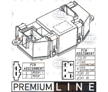 Регулатор, обдухване интериор HELLA 5HL 351 321-521 за AUDI A4 (8K2, B8) от 2007 до 2012