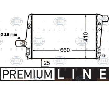 Интеркулер HELLA за AUDI A6 (4B2, C5) от 1997 до 2005