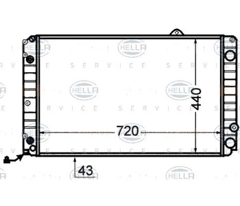 Воден радиатор HELLA за AUDI A8 (4D2, 4D8) от 1994 до 2002