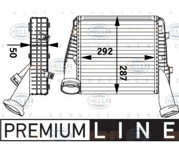 Интеркулер (охладител за въздуха на турбината) HELLA 8ML 376 729-561 за AUDI Q7 (4L) от 2006 до 2009