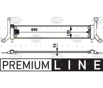 Интеркулер HELLA 8MK 376 719-051 за AUDI Q7 (4L) от 2006 до 2009