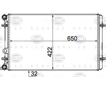 Радиатор, охлаждане на двигателя HELLA 8MK 376 727-791 за VOLKSWAGEN BORA (1J6) комби от 1999 до 2005
