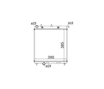 Воден радиатор TOP QUALITY за CITROEN C2 (JM) от 2003 до 2009
