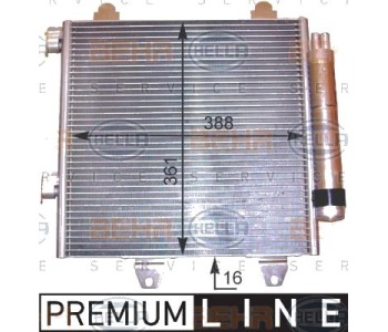 Кондензатор, климатизация HELLA 8FC 351 303-531 за PEUGEOT 107 от 2005 до 2014