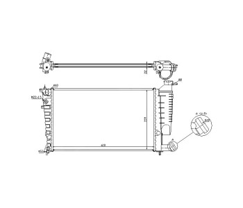 Воден радиатор TOP QUALITY за CITROEN XSARA (N0) купе от 1998 до 2005