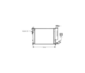 Воден радиатор TOP QUALITY за CITROEN XSARA (N0) купе от 1998 до 2005