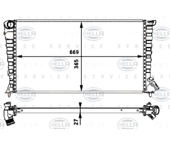 Воден радиатор HELLA за CITROEN XSARA (N1) от 1997 до 2005