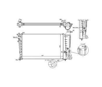 Воден радиатор TOP QUALITY за CITROEN ZX (N2) комби от 1993 до 1999