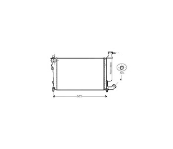 Воден радиатор TOP QUALITY за CITROEN XSARA (N1) от 1997 до 2005