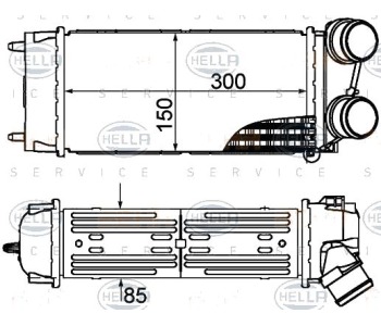 Интеркулер HELLA за CITROEN C4 Grand Picasso I (UA) от 2006 до 2013