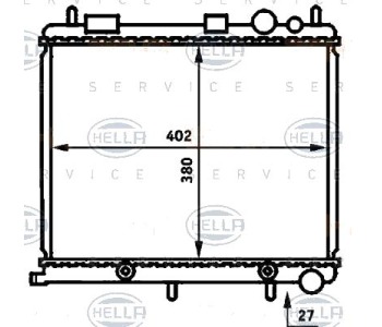Воден радиатор HELLA за CITROEN C3 Pluriel (HB) от 2003 до 2010