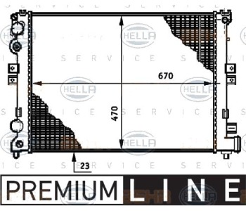 Радиатор, охлаждане на двигателя HELLA 8MK 376 719-471 за CITROEN EVASION (22, U6) от 1994 до 2002