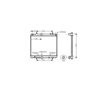 Воден радиатор TOP QUALITY за PEUGEOT 807 (E) от 2002