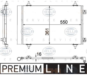 Кондензатор, климатизация HELLA 8FC 351 304-281 за CITROEN C8 (EA, EB) от 2002 до 2014