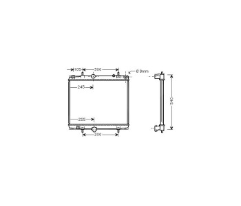 Воден радиатор TOP QUALITY за CITROEN C8 (EA, EB) от 2002 до 2014