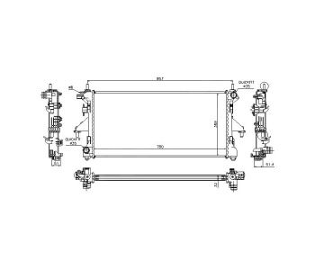 Воден радиатор TOP QUALITY за CITROEN JUMPER III пътнически от 2006