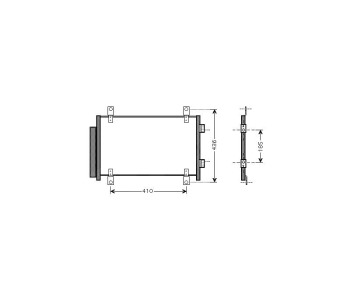 Кондензатор климатизации TOP QUALITY за CITROEN JUMPER II (244, Z) пътнически от 2002 до 2006